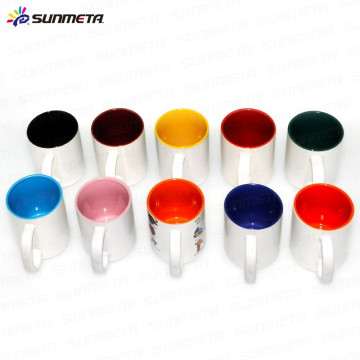 Hot Selling Directly Factory Sunmeta High Quality Sublimation Coated Blank Inner Inside Color Mug 11OZ